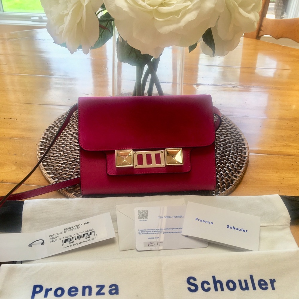 💕👛 Proenza PS11 NWT pink leather/suede crossbody